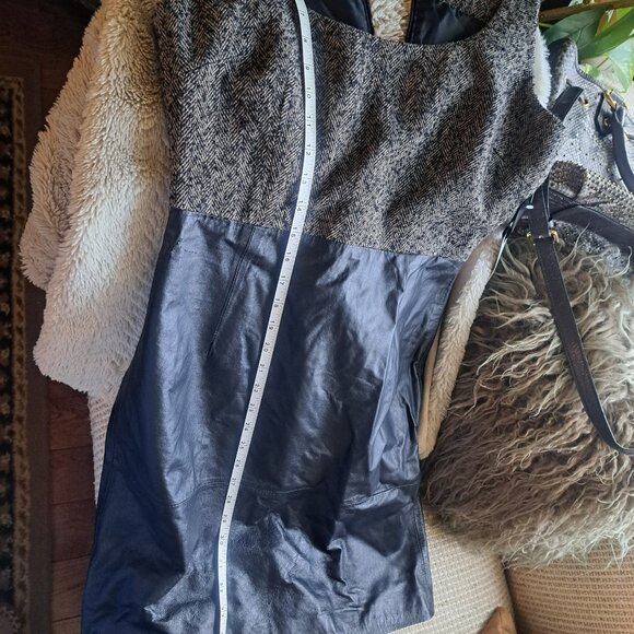 NEW BB Dakota Wool and Leateher Dress Size 6 - Picture 9 of 10